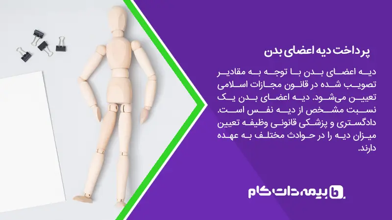 دیه اعضای بدن نسبت مشخصی از دیه نفس است.