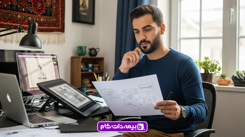 کسب درآمد با لپ تاپ در شغل طراح گرافیک