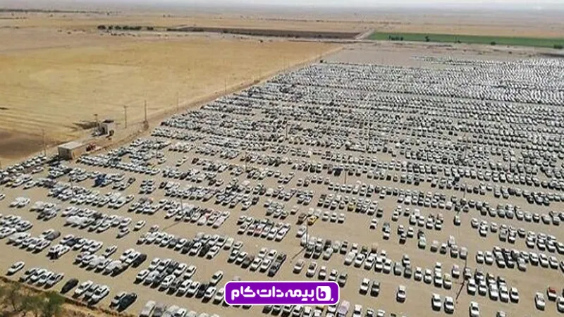 پارکینگ خسروی در مرز غربی کشور از نمای بالا