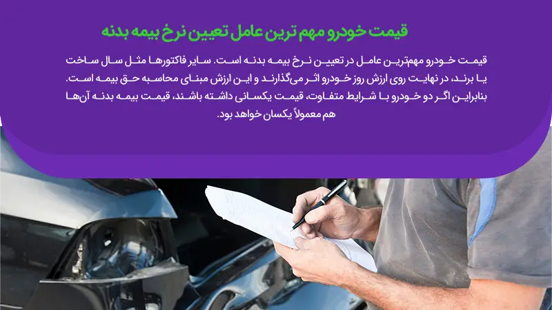 قیمت بیمه بدنه ۱۴۰۴ | مجله بیمه