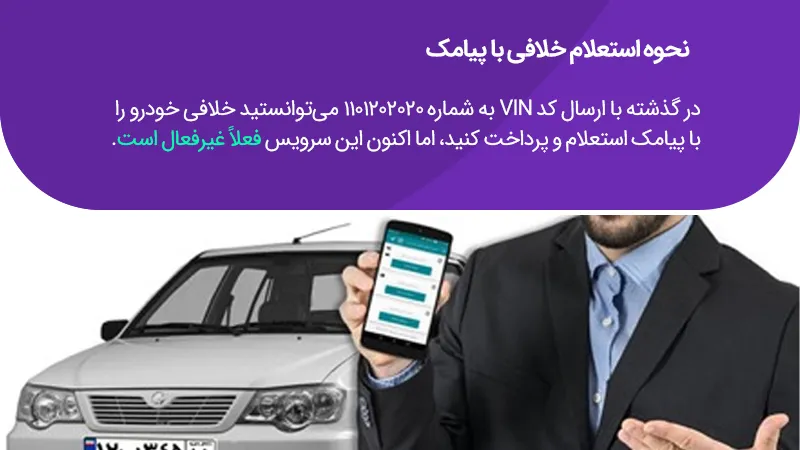 نحوه استعلام خلافی با پیامک