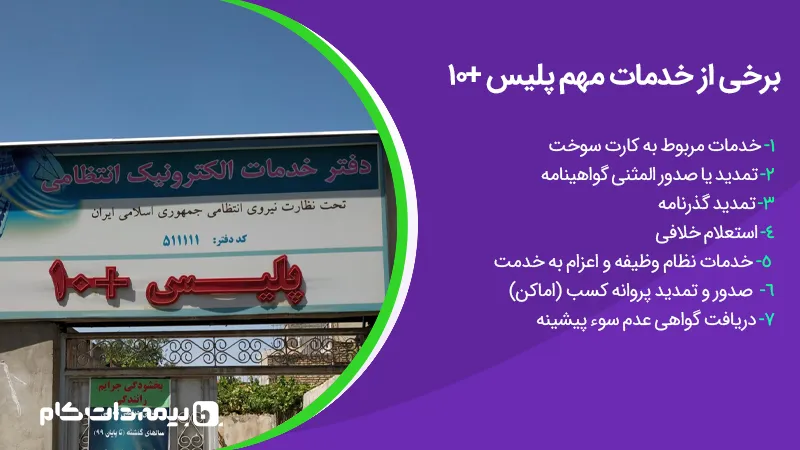 برخی از خدمات پلیس +10