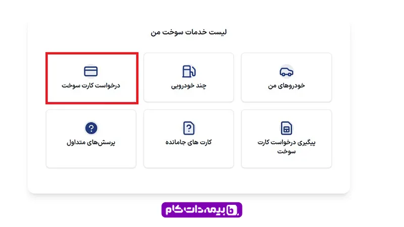 ثبت نام کارت سوخت خودروی صفر