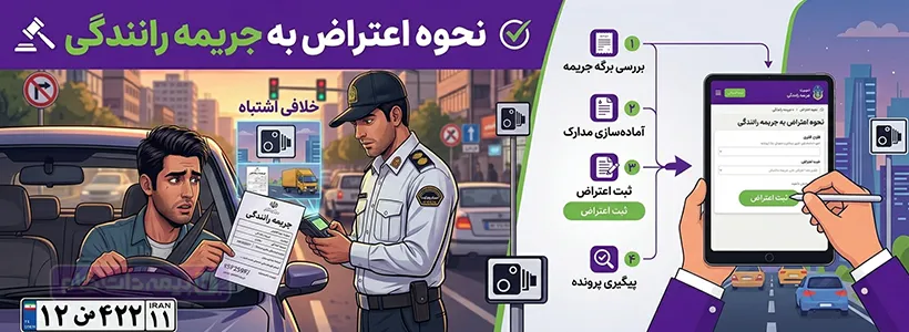 نحوه اعتراض به جریمه رانندگی